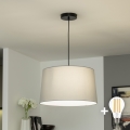 Brilagi - CERIA kábelre függesztett LED csillár, 1xE27/40W/230V, átmérő 45 cm, szürke