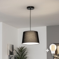 Brilagi - CERIA LED függőlámpa zsinóron 1xE27/40W/230V, átmérő 30 cm, fekete