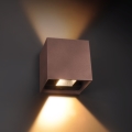 Brilagi - CUBE LED kültéri fali lámpatest, 6W, 230V, barna, IP54