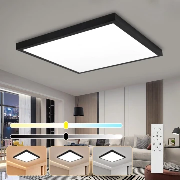 Brilagi - LED Dimmelhető fürdőszobai lámpa FRAME SMART LED/50W/230V 3000-6000K IP44 fekete + távirányítás