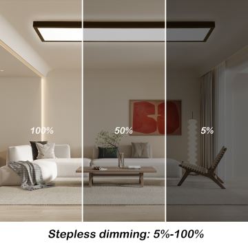 Brilagi - LED Dimmelhető fürdőszobai lámpa FRAME SMART LED/50W/230V 3000-6000K IP44 fekete + távirányítás