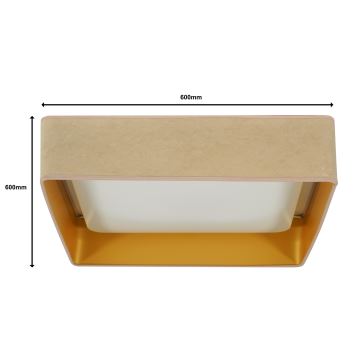 Brilagi - LED Dimmelhető mennyezeti lámpa VELVET SQUARE SMART LED/36W/230V 2700-6500K Wi-Fi Tuya + távirányítás bézs