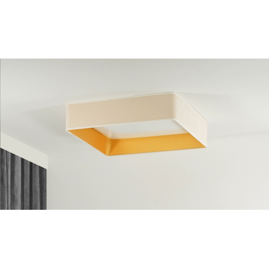 Brilagi - LED Dimmelhető mennyezeti lámpa VELVET SQUARE SMART LED/36W/230V 2700-6500K Wi-Fi Tuya + távirányítás krémes