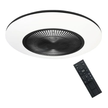 Brilagi - LED Dimmelhető lámpa ventilátorral AURA LED/38W/230V 3000-6000K fekete + távirányító