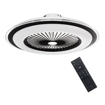 Brilagi - LED Dimmelhető lámpa ventilátorral RONDA LED/48W/230V 3000-6000K fekete + távirányító