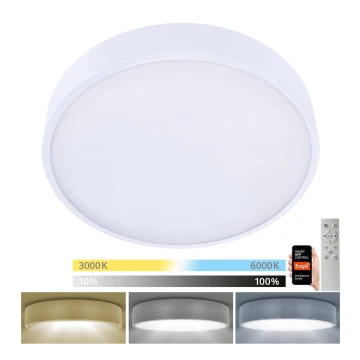 Brilagi - LED Dimmelhető mennyezeti lámpa POOL SMART LED/48W/230V 40 cm 3000-6000K Wi-Fi Tuya + távirányítás fehér