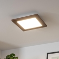 Brilagi - LED Dimmelhető mennyezeti lámpa SLIMFRAME WOOD LED/25W/230V 34x34 cm 3000-6000K sötét barna + távirányítás