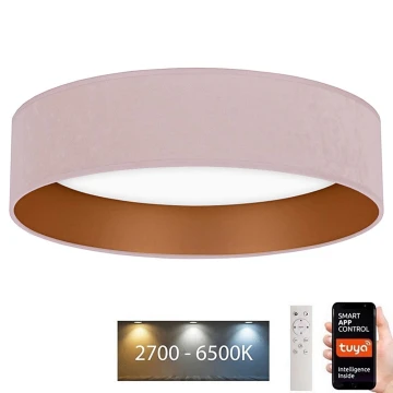 Brilagi - LED Dimmelhető mennyezeti lámpa VELVET SMART LED/24W/230V á. 45 cm 2700-6500K Wi-Fi Tuya rózsaszín/arany + távirányító