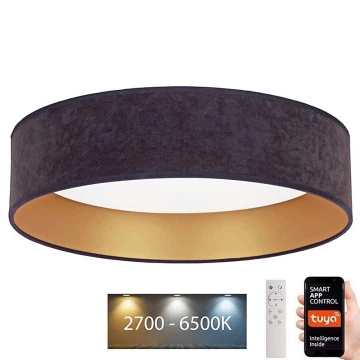 Brilagi - LED Dimmelhető mennyezeti lámpa VELVET SMART LED/24W/230V á. 45 cm 2700-6500K Wi-Fi Tuya szürke/arany + távirányító