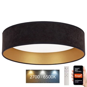 Brilagi - LED Dimmelhető mennyezeti lámpa VELVET SMART LED/36W/230V á. 55 cm 2700-6500K Wi-Fi Tuya fekete/arany + távirányító