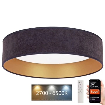 Brilagi - LED Dimmelhető mennyezeti lámpa VELVET SMART LED/36W/230V á. 55 cm 2700-6500K Wi-Fi Tuya szürke/arany + távirányító