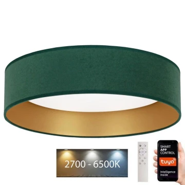 Brilagi - LED Dimmelhető mennyezeti lámpa VELVET SMART LED/36W/230V á. 55 cm 2700-6500K Wi-Fi Tuya zöld/arany + távirányító