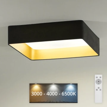 Brilagi - LED Dimmelhető mennyezeti lámpa VELVET SQUARE LED/24W/230V 3000/4000/6500K + távirányítás szürke