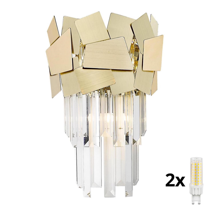 Brilagi - LED Fali kristály lámpa MIRAGE 2xG9/42W/230V
