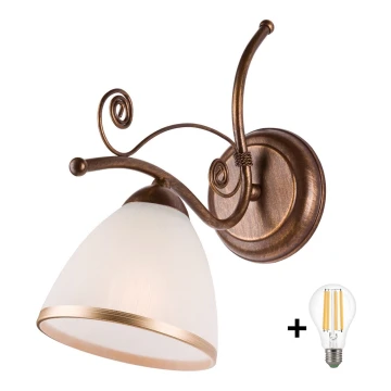 Brilagi - LED Fali lámpa ANTICO 1xE27/60W/230V bronz patina