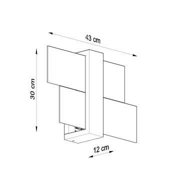 Brilagi -  LED Fali lámpa HERA 1xE27/7,5W/230V fa