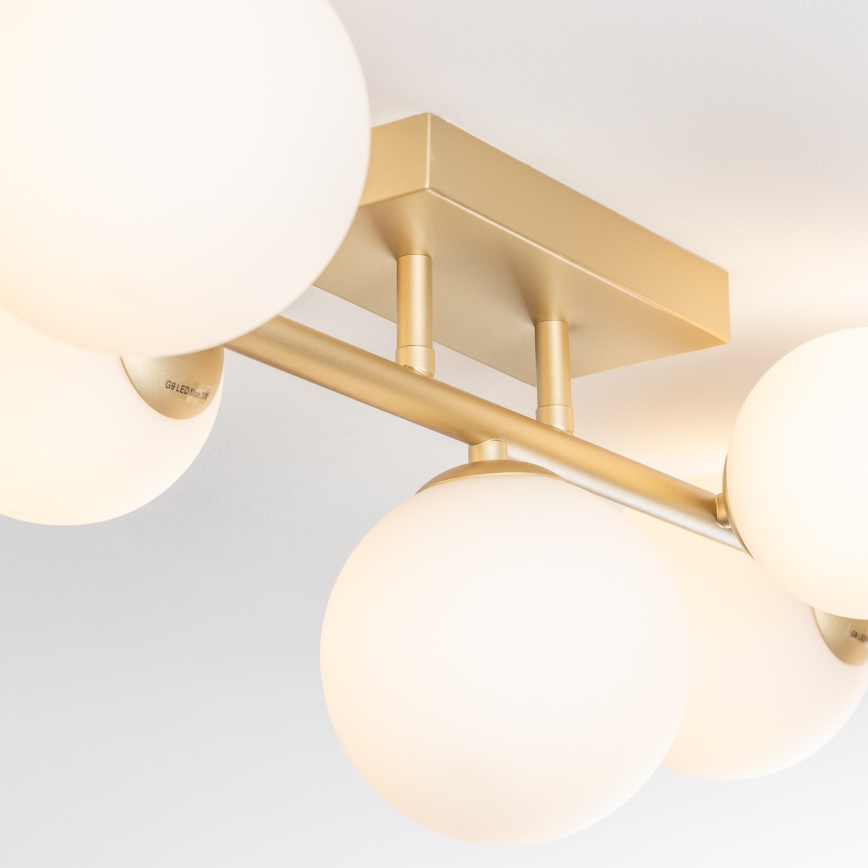 Brilagi - LED Felületre szerelhető csillár MILLA 7xG9/3W/230V arany/fehér