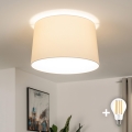 Brilagi - LED felületre szerelhető mennyezeti lámpa CERIA 1xE27/40W/230V Ø 45 cm, bézs