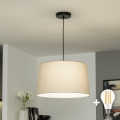 Brilagi - LED függőlámpa kábellel CERIA 1xE27/40W/230V átmérő 45 cm bézs