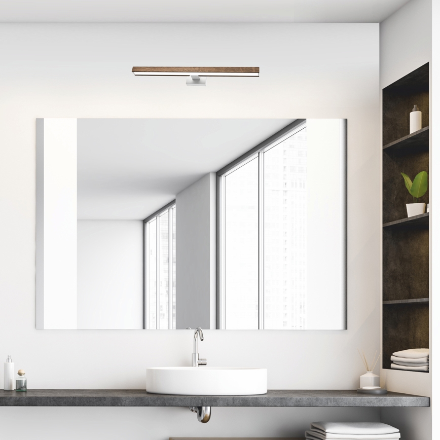 Brilagi - LED Fürdőszobai tükörmegvilágítás WOODY MIRROR LED/12W/230V IP44 tölgy/fehér