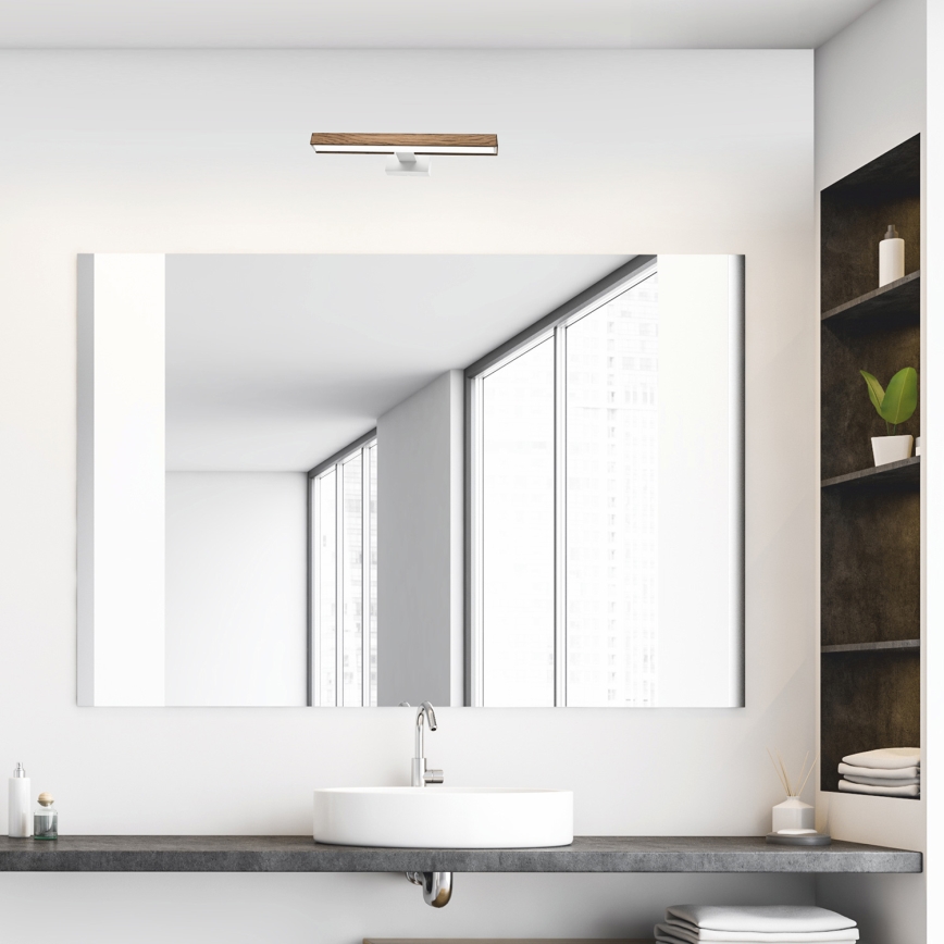 Brilagi - LED Fürdőszobai tükörmegvilágítás WOODY MIRROR LED/8W/230V IP44 tölgy/fehér