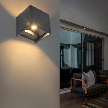 Brilagi - LED Kültéri fali lámpa CUBE LED/6W/230V antracit IP54