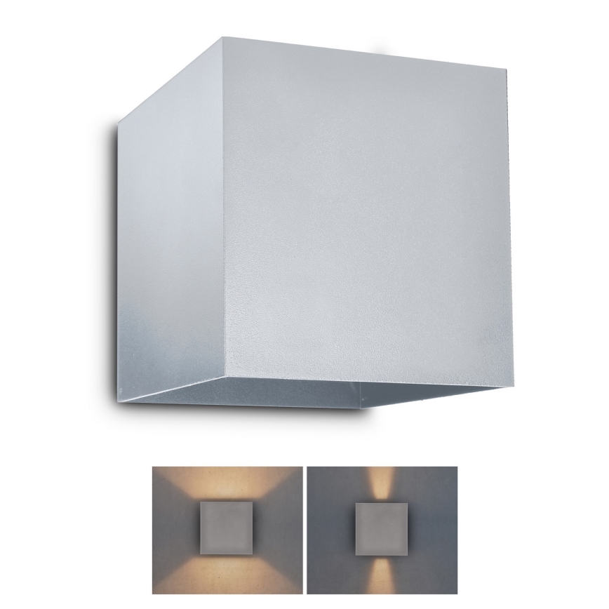 Brilagi - LED Kültéri fali lámpa CUBE LED/6W/230V szürke IP54