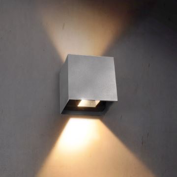 Brilagi - LED Kültéri fali lámpa CUBE LED/6W/230V szürke IP54