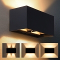 Brilagi - LED kültéri fali lámpatest DOUBLE CUBE LED/12W/230V fekete IP65