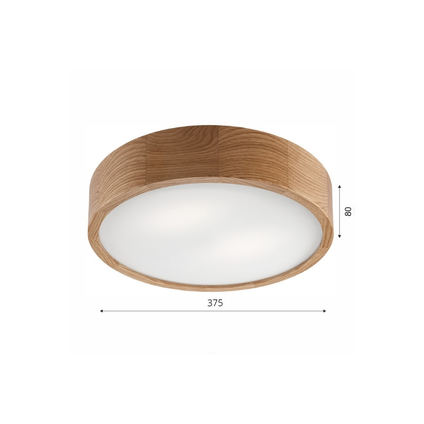 Brilagi - LED Mennyezeti lámpa CARVALHO 2xE27/60W/230V tölgy átm. 37,5 cm