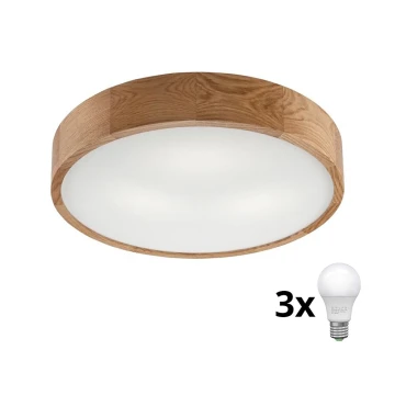 Brilagi - LED Mennyezeti lámpa CARVALHO 3xE27/60W/230V tölgy átm. 47,5 cm