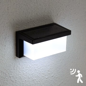 Brilagi - LED Napelemes érzékelős fali lámpa BRICK LED/12W/5,5V IP65