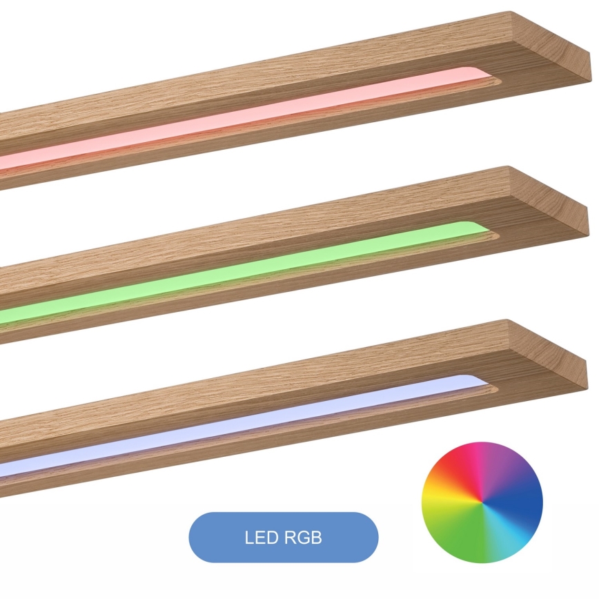 Brilagi - LED RGBW Dimmelhető panel WOODY FRAME LED/34W/230V 2700-6500K tölgy + távirányítás