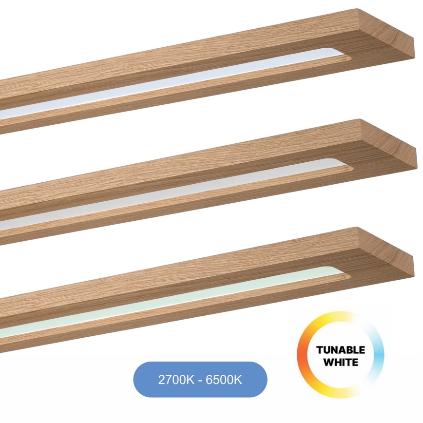 Brilagi - LED RGBW Dimmelhető panel WOODY FRAME LED/34W/230V 2700-6500K tölgy + távirányítás