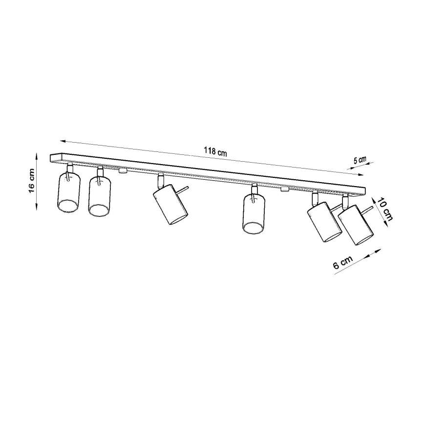 Brilagi -  LED Spotlámpa ASMUS 6xGU10/7W/230V fehér