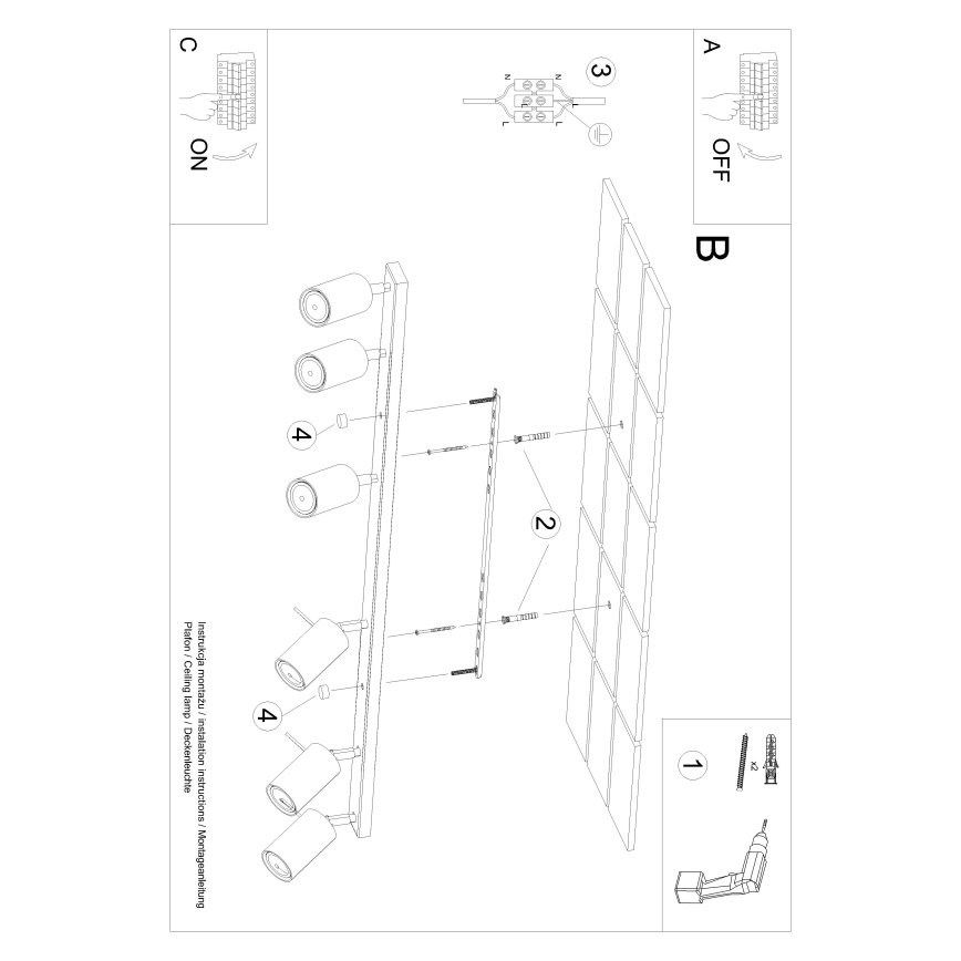 Brilagi -  LED Spotlámpa ASMUS 6xGU10/7W/230V fehér