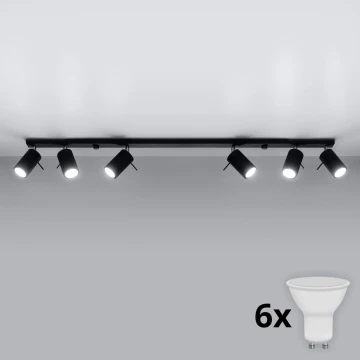 Brilagi -  LED Spotlámpa ASMUS 6xGU10/7W/230V fekete