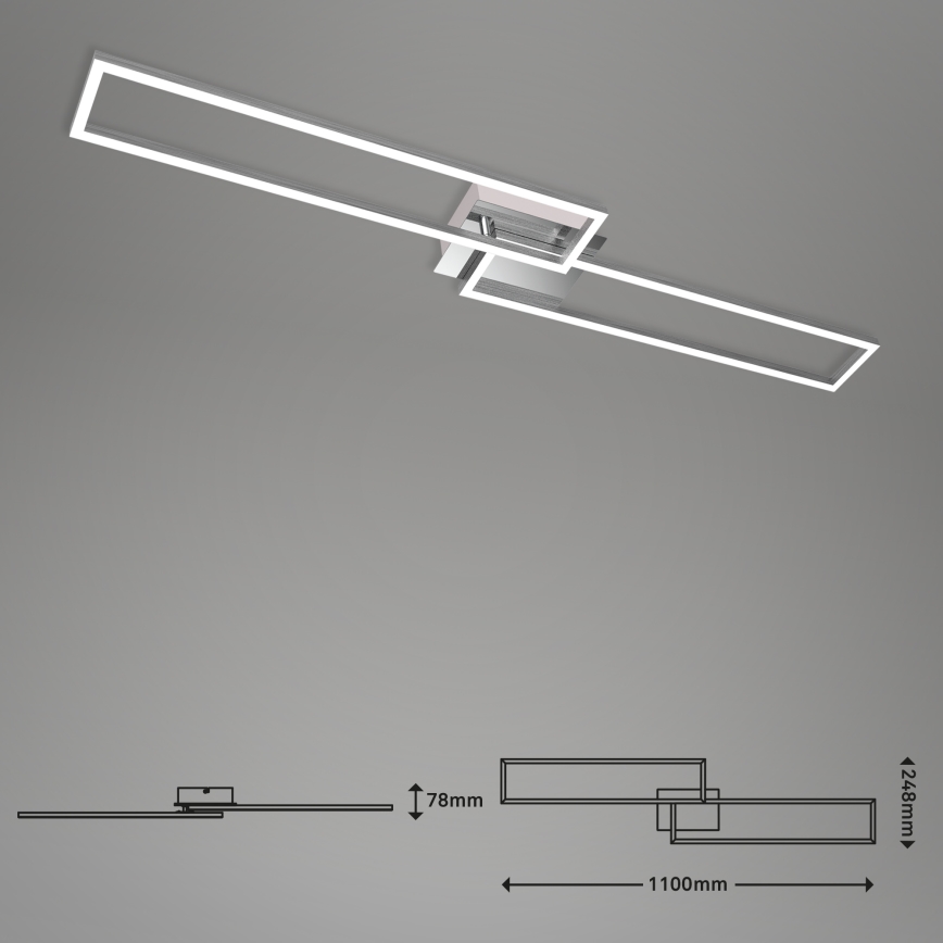 Brilo - LED Dimmelhető felületre szerelhető csillár FRAME 2xLED/20W/230V 2700-5000K + távirányítás