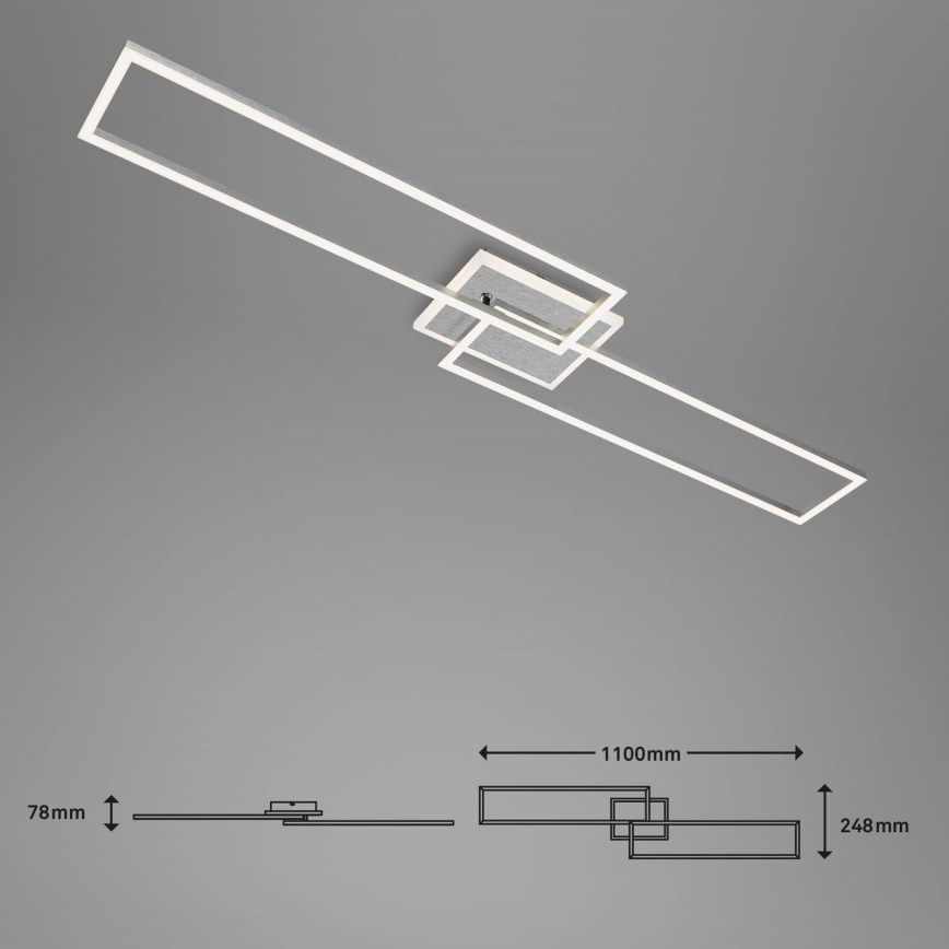 Brilo - LED Dimmelhető felületre szerelhető csillár FRAME 2xLED/20W/230V 2700-6500K Wi-Fi Tuya + távirányítás