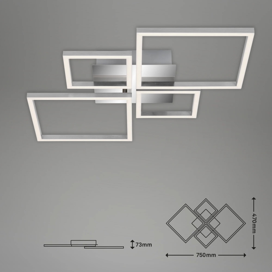 Brilo - LED Dimmelhető felületre szerelhető csillár FRAME LED/44W/230V