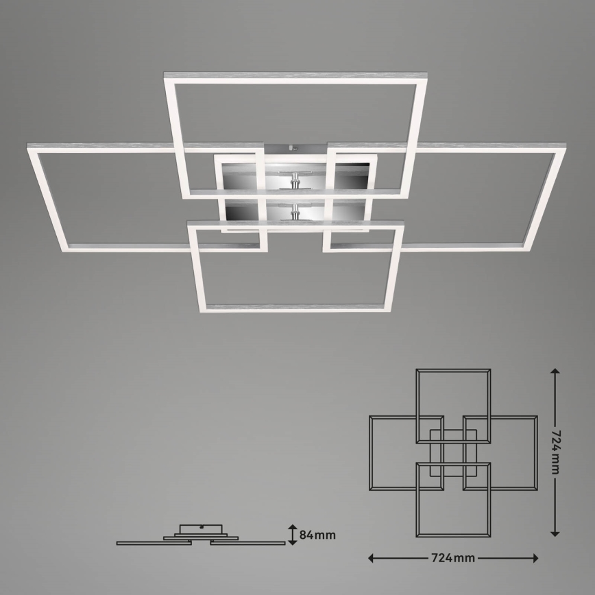 Brilo - LED Dimmelhető felületre szerelhető csillár FRAME LED/50W/230V 2700-6500K Wi-Fi Tuya + távirányítás