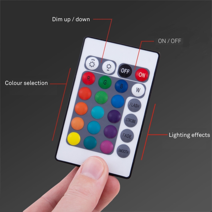 Brilo - LED RGB Dimmelhető szalag 11,5m LED/24W/230V + távirányítás
