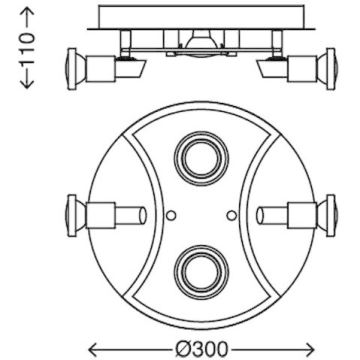 Briloner 2159-048LM - LED Spotlámpa SPLASH 4xGU10/3W/230V