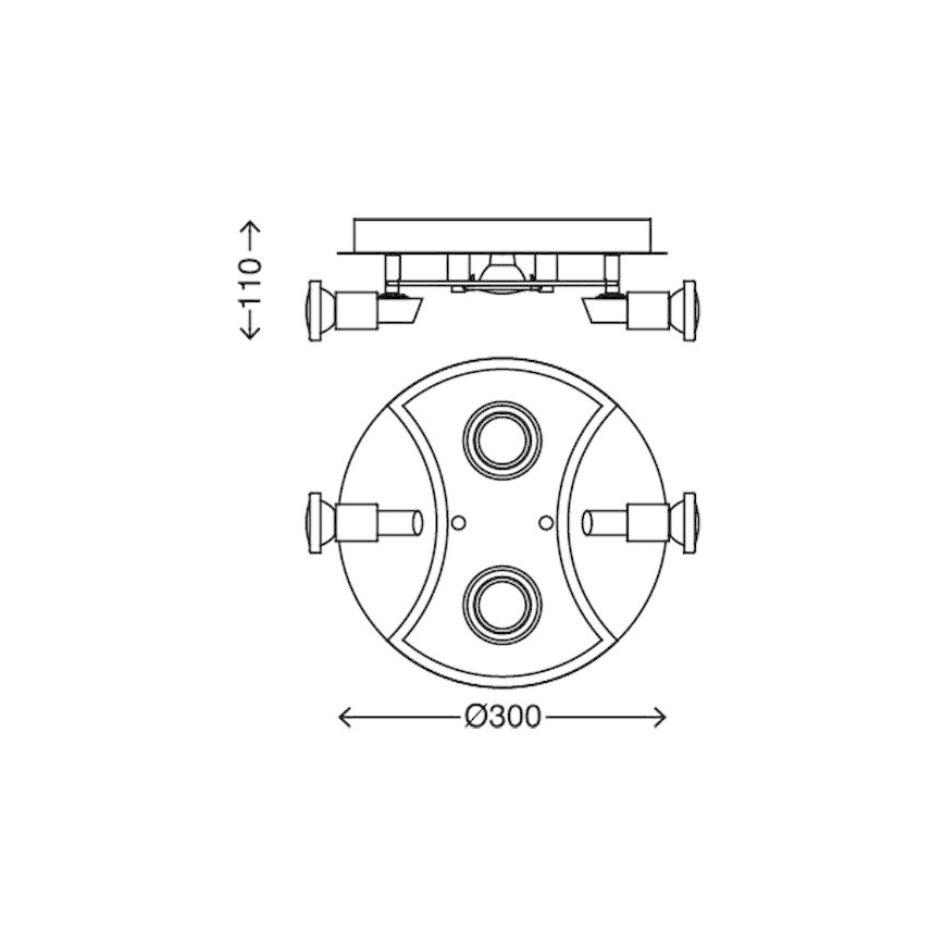 Briloner 2159-048LM - LED Spotlámpa SPLASH 4xGU10/3W/230V