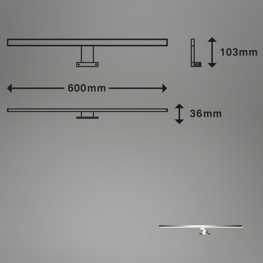 Briloner 2299-018 - LED Dimmelhető fürdőszobai tükörvilágítás COOL&COSY LED/8W/230V 2700/4000K IP44