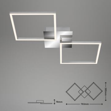 Briloner 3182-018 - LED Dimmelhető mennyezeti lámpa FRAME 2xLED/15,5W/230V