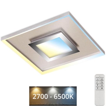 Briloner 3641-012 - LED Dimmelhető mennyezeti lámpa FRAME LED/30W/230V 2700-6500K króm + távirányítás