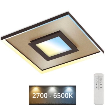 Briloner 3641-017 - LED Dimmelhető mennyezeti lámpa FRAME LED/30W/230V 2700-6500K arany + távirányítás