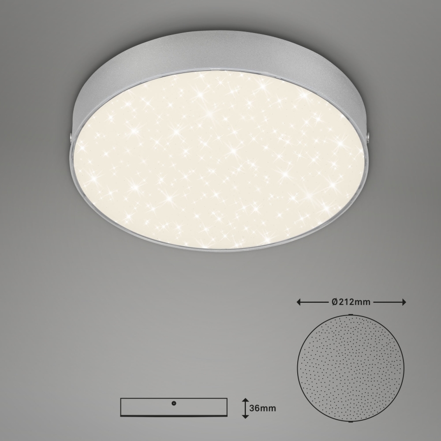 Briloner 7073-414 - LED Mennyezeti lámpa STAR SKY LED/16W/230V 4000K átm. 21 cm ezüst