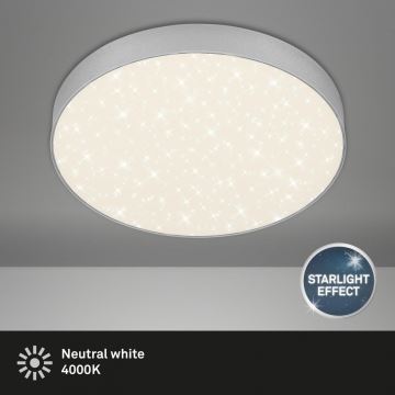 Briloner 7074-414 - LED Mennyezeti lámpa STAR SKY LED/21W/230V 4000K átm. 28 cm ezüst